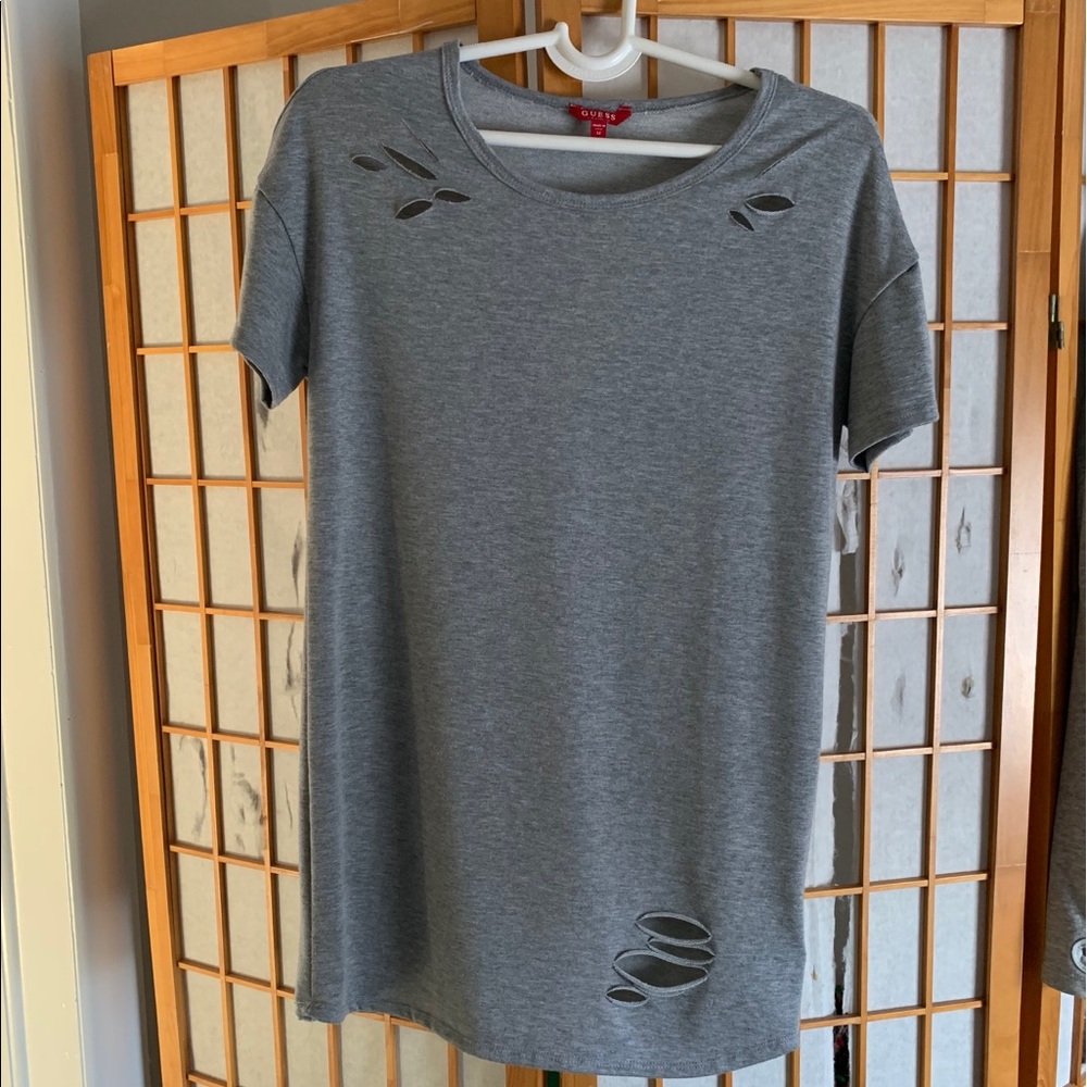 Guess Long Top with Rip design- Size M